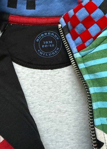 Burberry renkli Desenli Kapüşonlu Bebek Takımı - Görsel 4