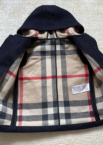 Burberry Lacivert Kapüşonlu Erkek Çocuk Kaban - Görsel 3