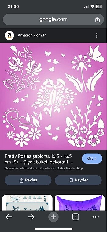  5 adet pretty posies şablonu