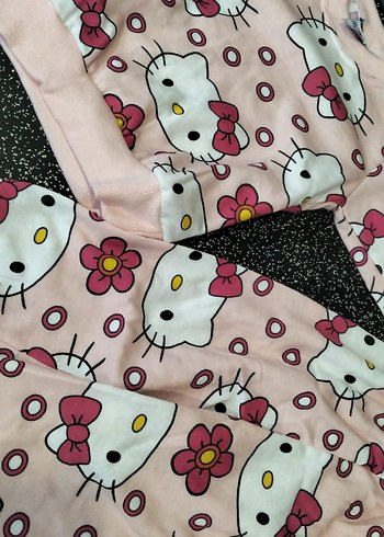 Pembe Baskılı Polar Çocuk Pijama Takımı - Görsel 2