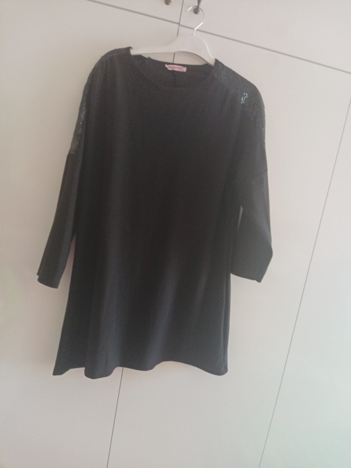 Siyah Uzun Kollu Salaş Tunik - Görsel 5