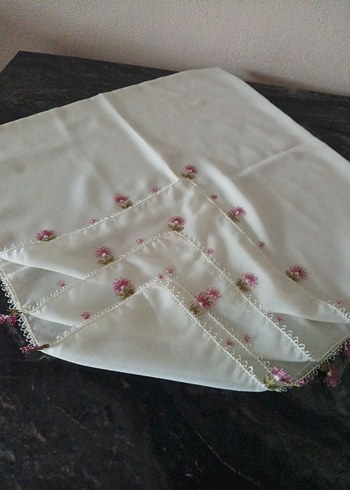 Dantel Kenarlı Beyaz Kadın Fular - Görsel 4