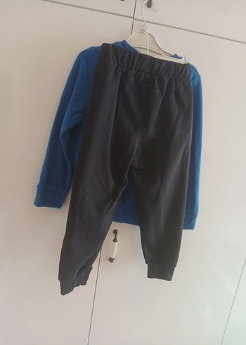 Erkek Çocuk Mavi Sweatshirt Velcro Detaylı - Görsel 3