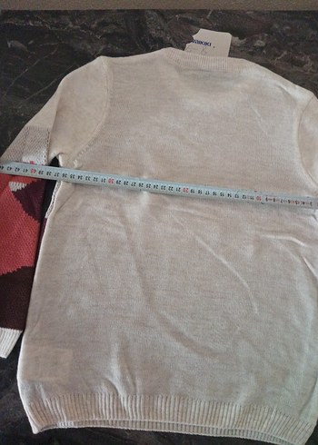 Bordo Desenli Triko Kadın Kazak - Görsel 5