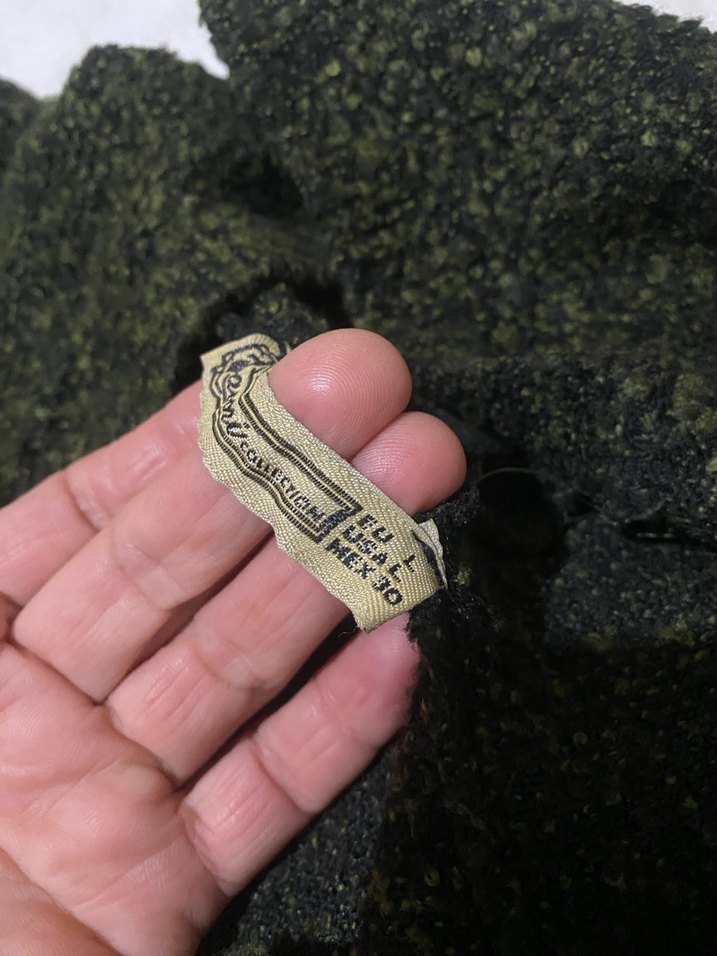 Uzun Kollu Haki Triko Kadın Hırka - Görsel 3