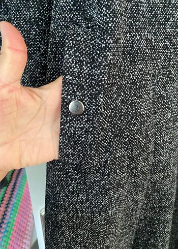 Düğmeli Gri Midi - Görsel 2