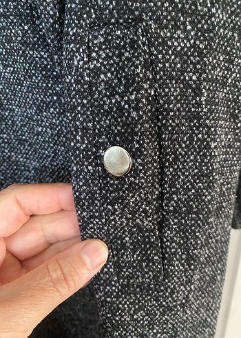 Düğmeli Gri Midi - Görsel 6