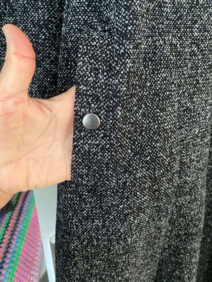 Düğmeli Gri Midi - Görsel 2