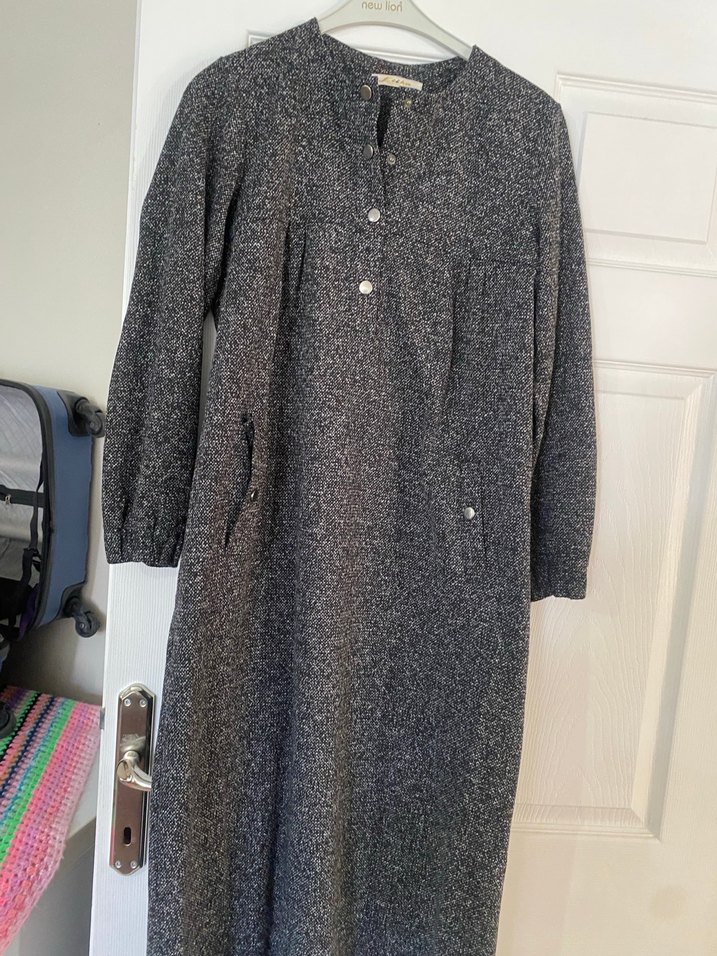 Düğmeli Gri Midi - Görsel 3