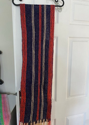 Çizgili Çok Renkli Uzun Atkı - Görsel 2