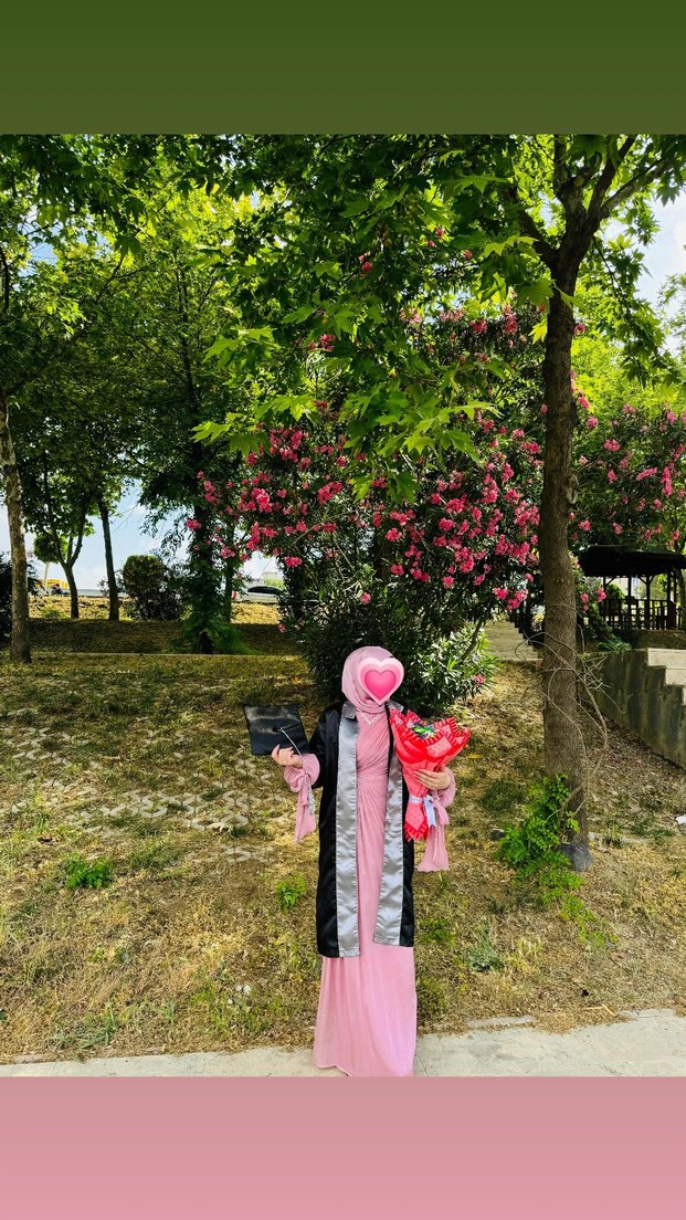 Pembe Drapeli Uzun Bohem Abiye Elbise - Görsel 5