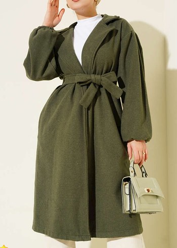 Kemerli Uzun Kadın Trençkot - Görsel 2