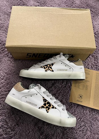 Golden Goose White Leopar