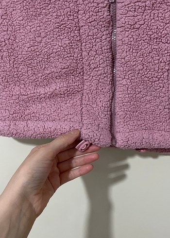 Peluş yünlü crop yelek - Görsel 3