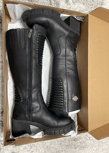 Harley-Davidson Siyah Deri Biker Çizme - Görsel 8