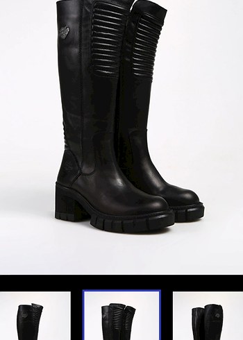 Harley-Davidson Siyah Deri Biker Çizme - Görsel 15