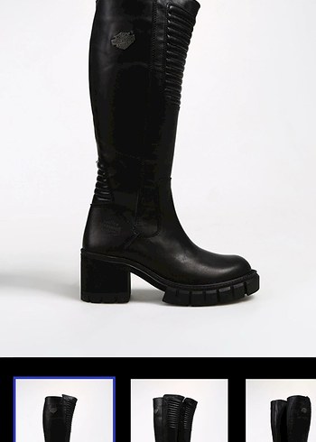 Harley-Davidson Siyah Deri Biker Çizme - Görsel 14