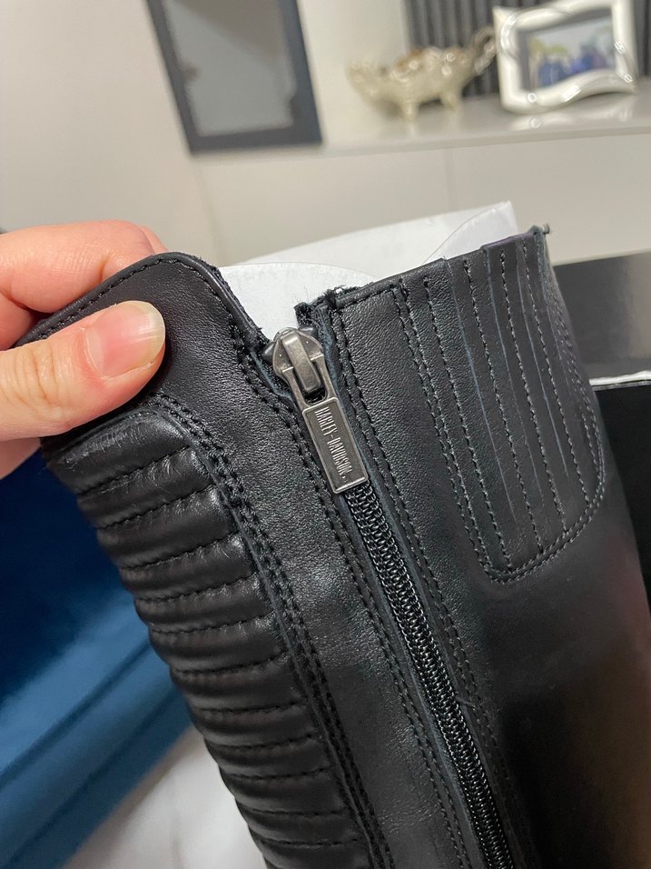 Harley-Davidson Siyah Deri Biker Çizme - Görsel 4