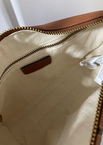 Zara Kahverengi Deri Kadın Çanta - Görsel 5