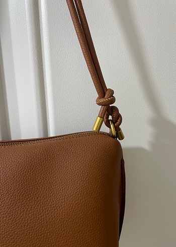 Zara Kahverengi Deri Kadın Çanta - Görsel 3