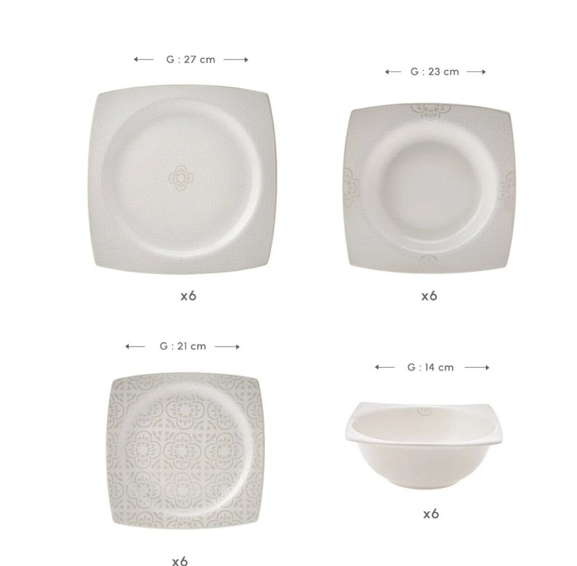 karaca royal lace 6 kişilik yemek takımı - Görsel 2