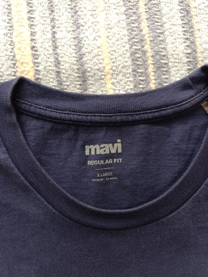 Mavi Baskılı Erkek Kısa Kollu Tişört - Görsel 2