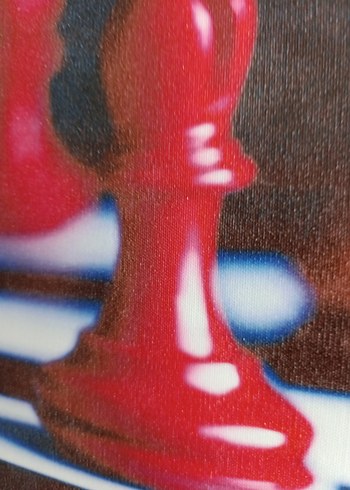 satranç desenli kanvas tablo - Görsel 2