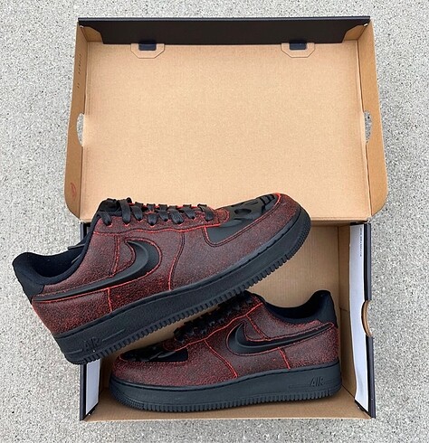 Nike Air Force 1 Low Halloween Skull Black Crimson