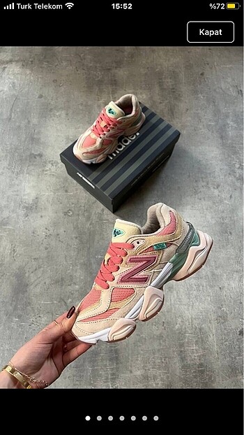 38 Beden pembe Renk New Balance 9060 Pink