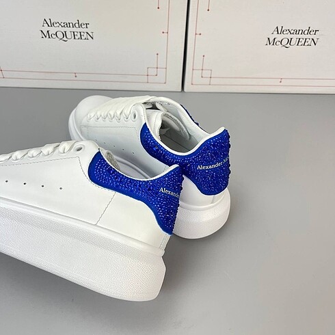 Alexander McQueen Alexander McQueen White Dark Blue with Glitter