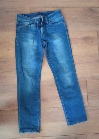 36 Beden Düğmeli, normal boy, dar kesim kadın kot