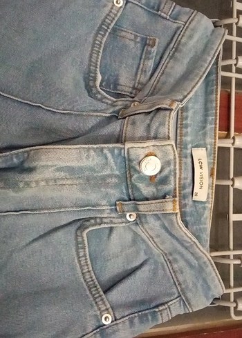 xs Beden Mavi Pastel Renk Midi Boy Kadın Kot Pantolon