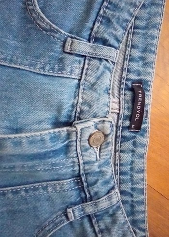 m Beden mavi Renk Trendy Loose Fit kargo Kadın Kot Pantolon