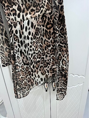 s Beden Zara leopar elbise