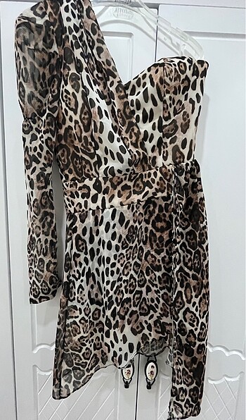 s Beden ten rengi Renk Zara leopar elbise