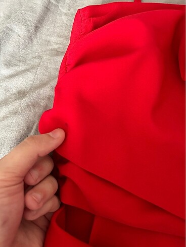 m Beden kırmızı Renk Kırmızı Asklı Elbise
