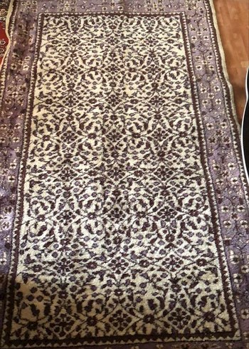 Klasik Desenli Kahverengi Halı ısparta halı 1 m en 2 m boy - Görsel 2