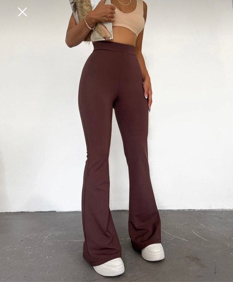 Kahverengi Kadın İspanyol Paça Pantolon - Görsel 2