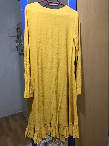 Sarı fırfırlı tunik