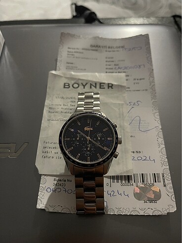 BOYNERDEN ORJİNAL LACOSTE SAAT