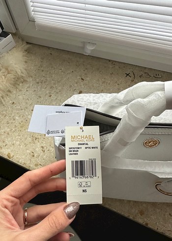  Beden beyaz Renk Michael Kors Beyaz Deri Kadın Çanta