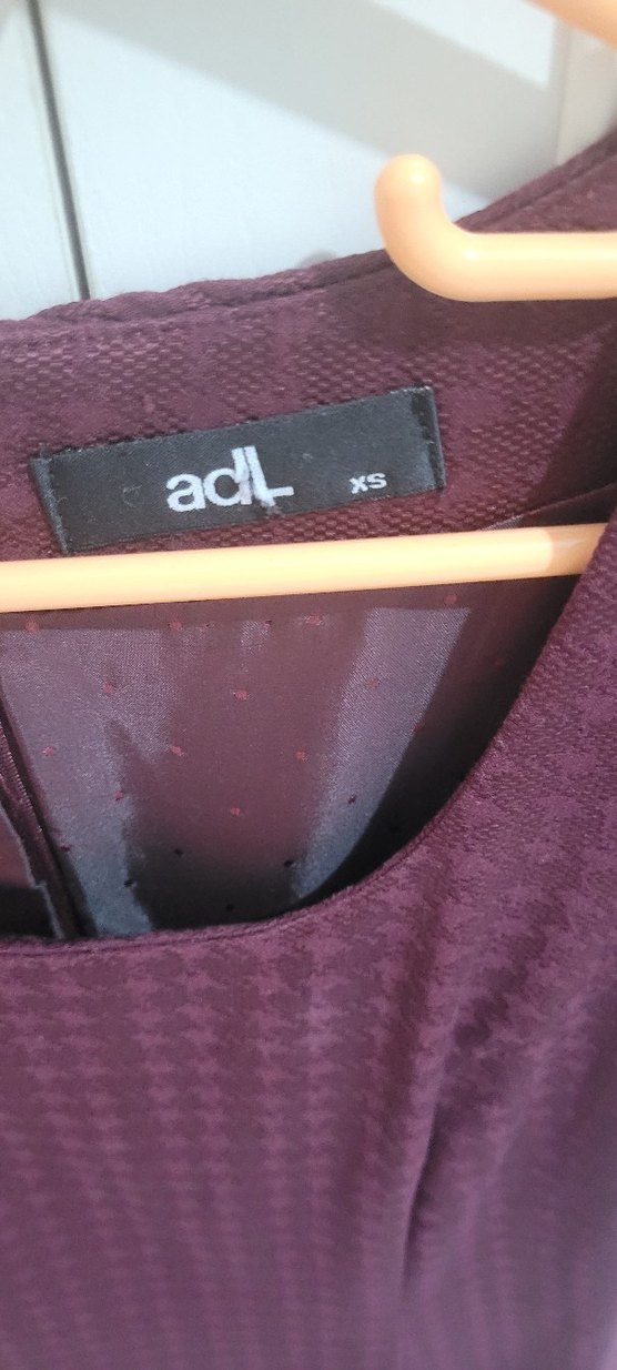 Bordo Kadın Elbise Kısa Kollu - Görsel 3