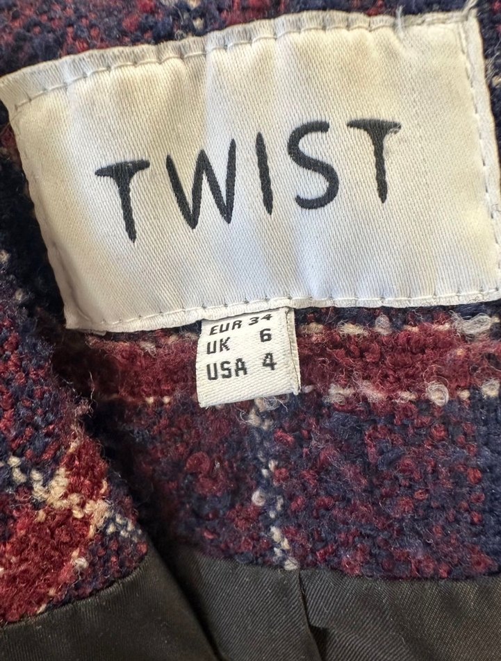 Kemerli Ekose Desenli Uzun Kaban - Görsel 2