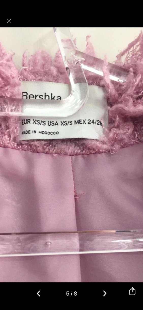 Mor Peluş Kadın Mont - Görsel 3