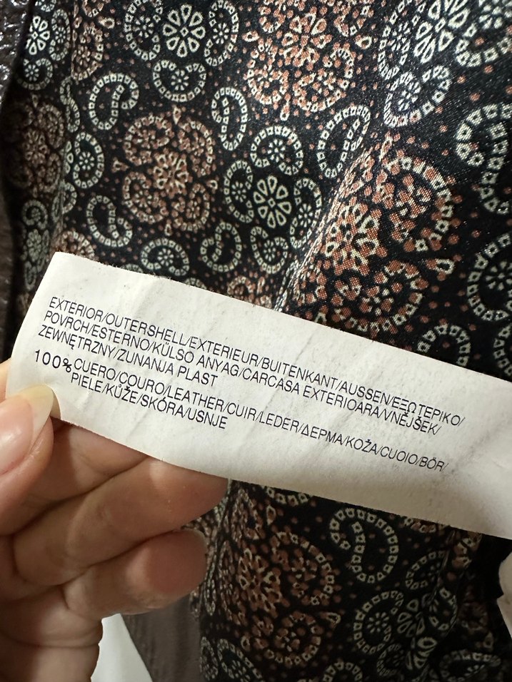 Kahverengi Kemerli Deri Biker Ceket - Görsel 4