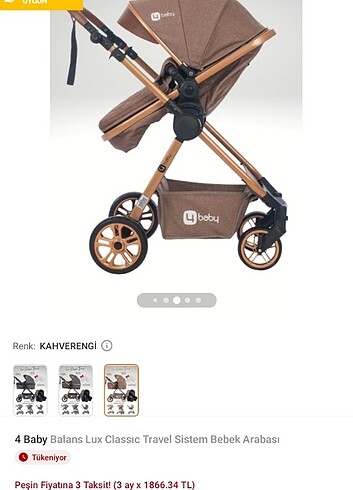 4 baby çift yönlü Bebek arabası