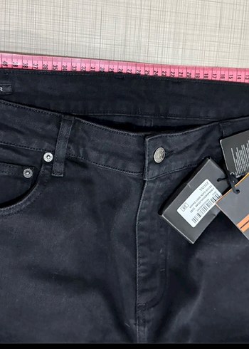 Siyah Elastik erkek kot pantolon gümrük ürünüdür. - Görsel 2