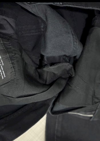 Siyah Elastik erkek kot pantolon gümrük ürünüdür. - Görsel 4