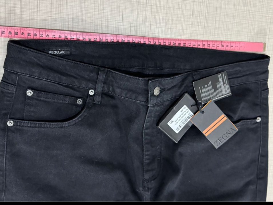 Siyah Elastik erkek kot pantolon gümrük ürünüdür. - Görsel 2