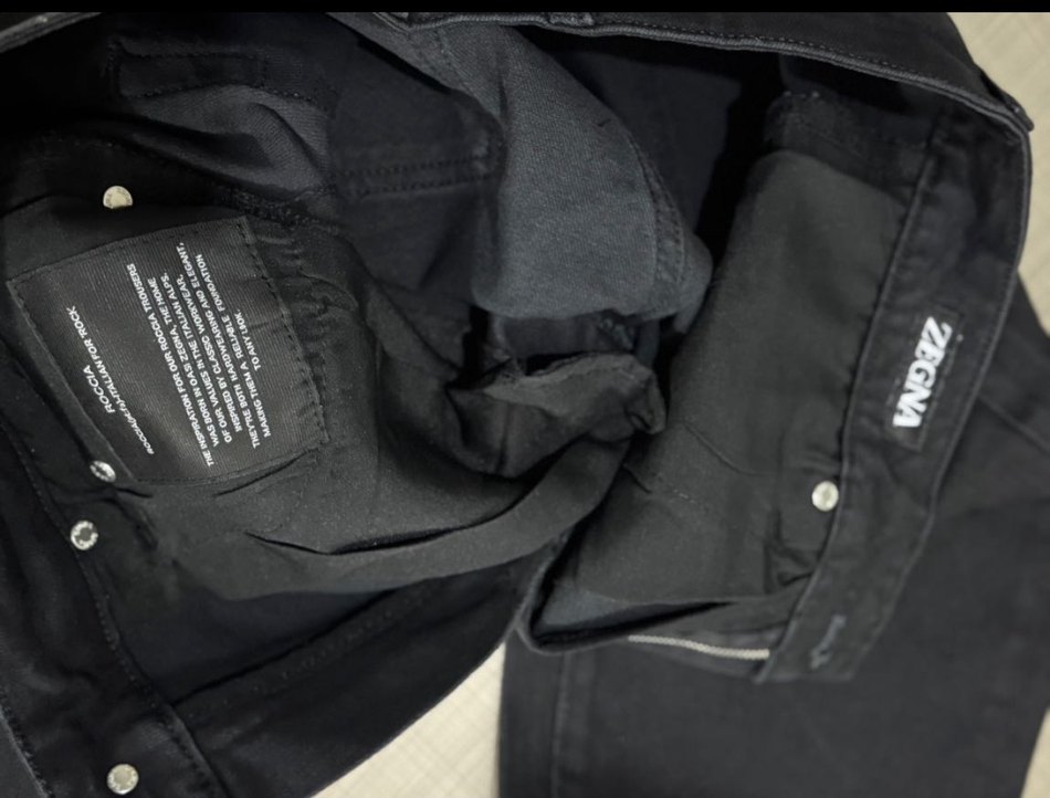 Siyah Elastik erkek kot pantolon gümrük ürünüdür. - Görsel 4